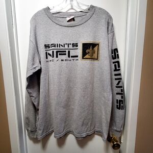 NFL Saints Shirt Mens Medium Football NFC/South New Orleans Graphic Printed